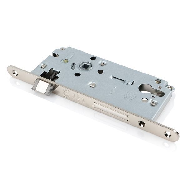Врезной усиленный замок PZ AGB Sicurezza, 85/50/22 мм, никель блестящий (B80851.50.06) B80851.50.06 фото