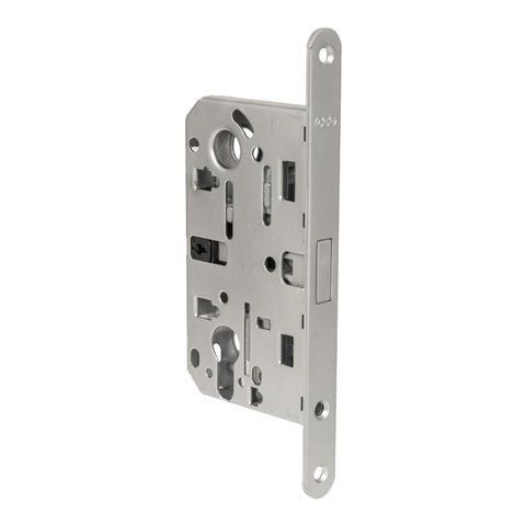 Врезной магнитный замок AGB Mediana Polaris Wave PZ, 85/50 мм, матовый хром (B06133.50.34) B06133.50.34 фото