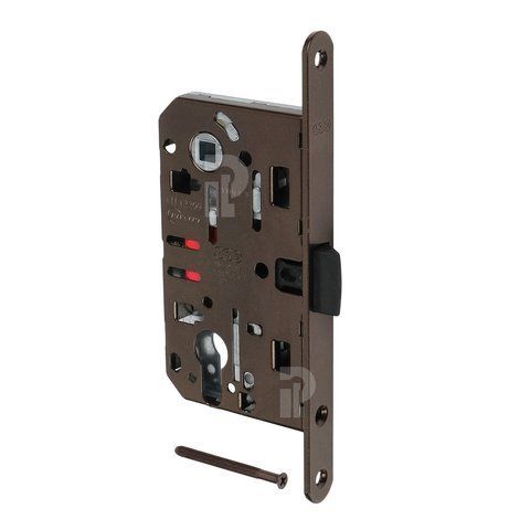 Врезной межкомнатный замок AGB Mediana Evolution PZ, 85/50 мм, бронза коричневая (B01103.50.22) B01103.50.22 фото