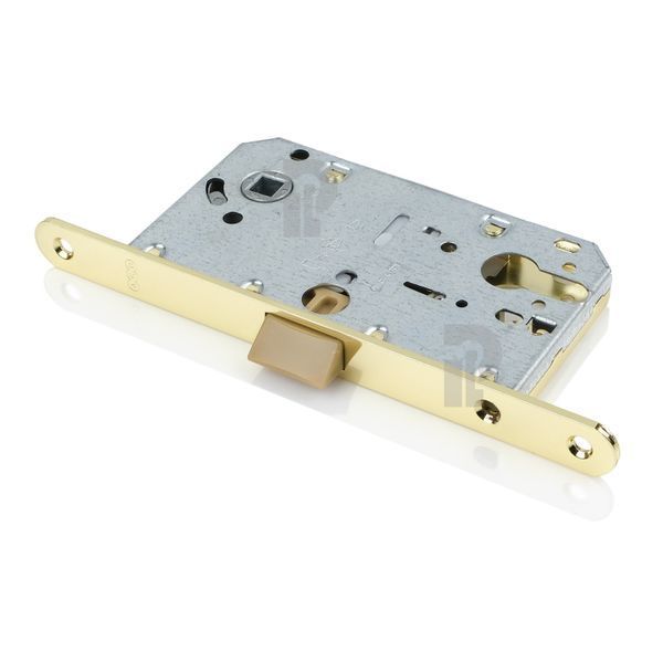 Врезной межкомнатный замок AGB Mediana Evolution PZ, 85/50 мм, латунь (B01103.50.03) B01103.50.03 фото