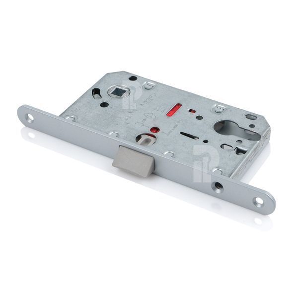 Врезной межкомнатный замок AGB Mediana Evolution PZ, 85/50 мм, матовый никель (B01103.50.41) B01103.50.41 фото