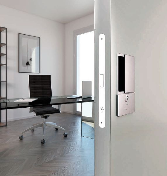 Врезной магнитный замок AGB Mediana Polaris Wave PZ, 85/50 мм, матовая латунь (B06133.50.58) B06133.50.58 фото