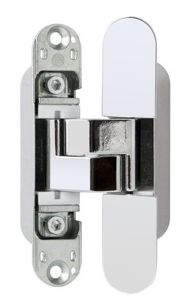 Прихована петля AGB Eclipse 3.0, 115х23 мм, біла, з ковпачками (E30200.02.91 Kit) E30200.02.91+E30200.12.91 фото