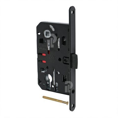 Врезной межкомнатный замок AGB Mediana Evolution PZ, 85/50 мм, чёрный (B01103.50.93) B01103.50.93 фото