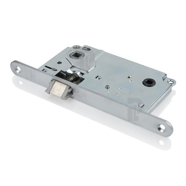 Врезной межкомнатный замок AGB Centro WC, 90/50 мм, матовый хром (B01013.50.34) B01013.50.34 фото
