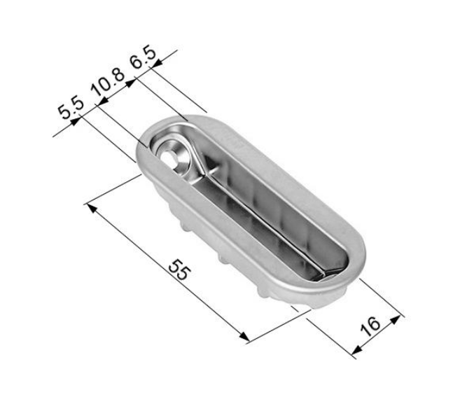 Відповідна планка AGB MINIMAL для магнітного замка Polaris XT, сіра (B02402.05.44) B02402.05.44 фото