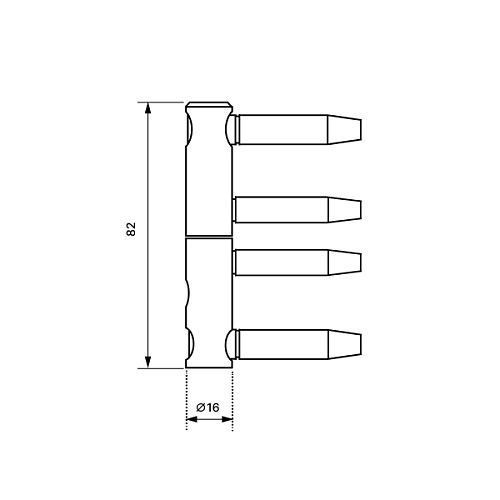 Петля ввертная AGB 3D &Oslash;16, 4-штыревая, серебро (E01150.16.15) E01150.16.15 фото